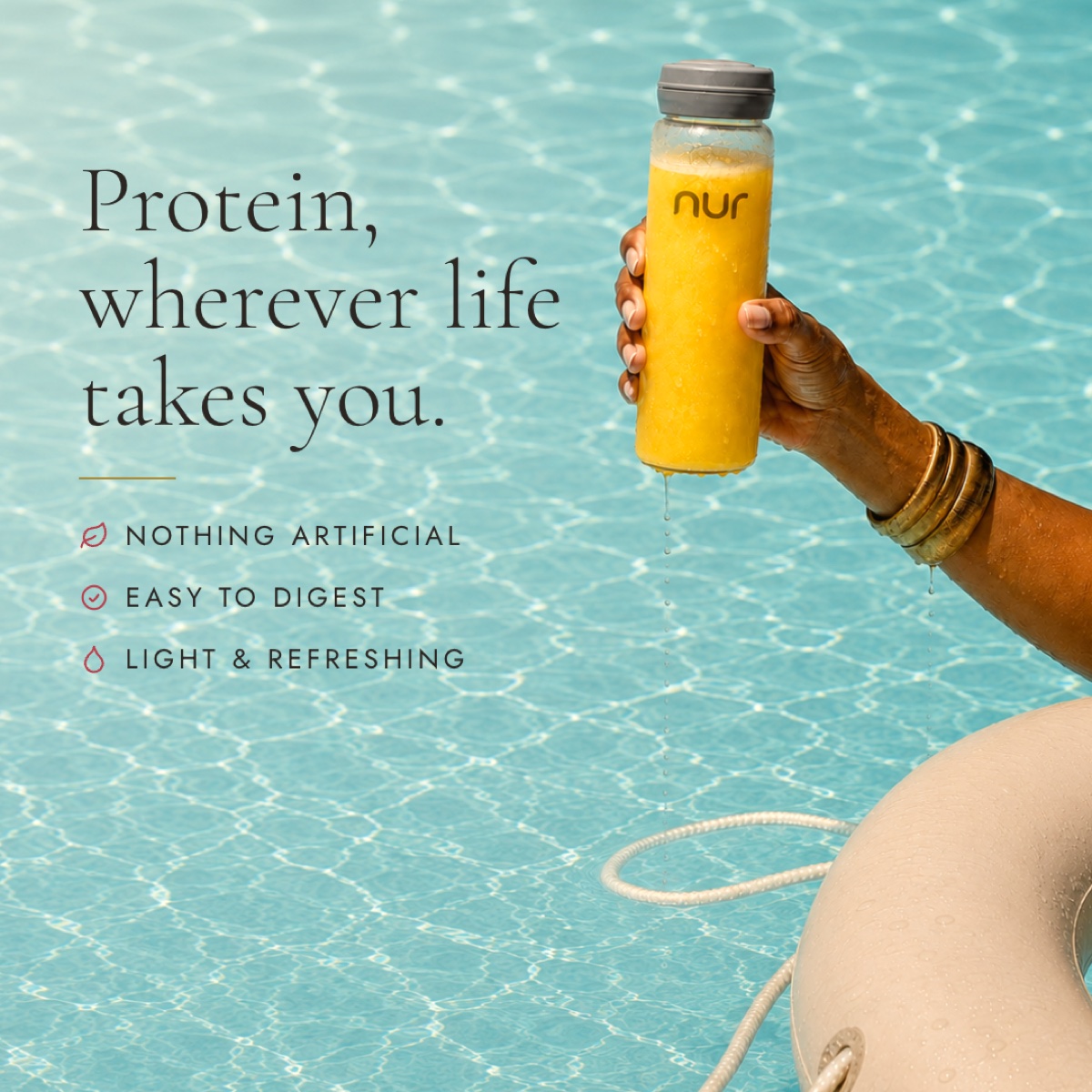 NUR clear protein — light, refreshing, easy to digest